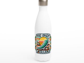 Live Laugh Pueblo Southwest Chili 17oz Insulated Stainless Steel Water Bottle