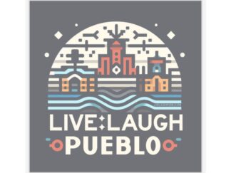 Live, Laugh, Pueblo! 8-Bit Union Avenue Kiss-Cut Stickers