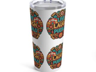 Live, Laugh, Pueblo! Folk Heart Southwest Abstract Tumbler 20oz