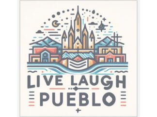 Live, Laugh, Pueblo! Magical Spanish Peaks Kiss-Cut Sticker