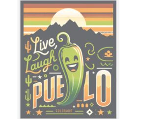 Live, Laugh, Pueblo - Vibrant Colorado Chili Pepper Kiss-Cut Sticker