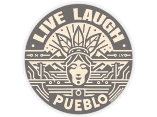 Live, Laugh, Pueblo! Southwest Tech Kiss-Cut Stickers