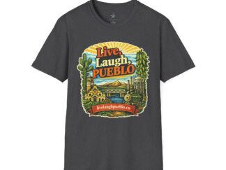 Live, Laugh, Pueblo: The Heritage "Pueblo Staples" Retro T-Shirt