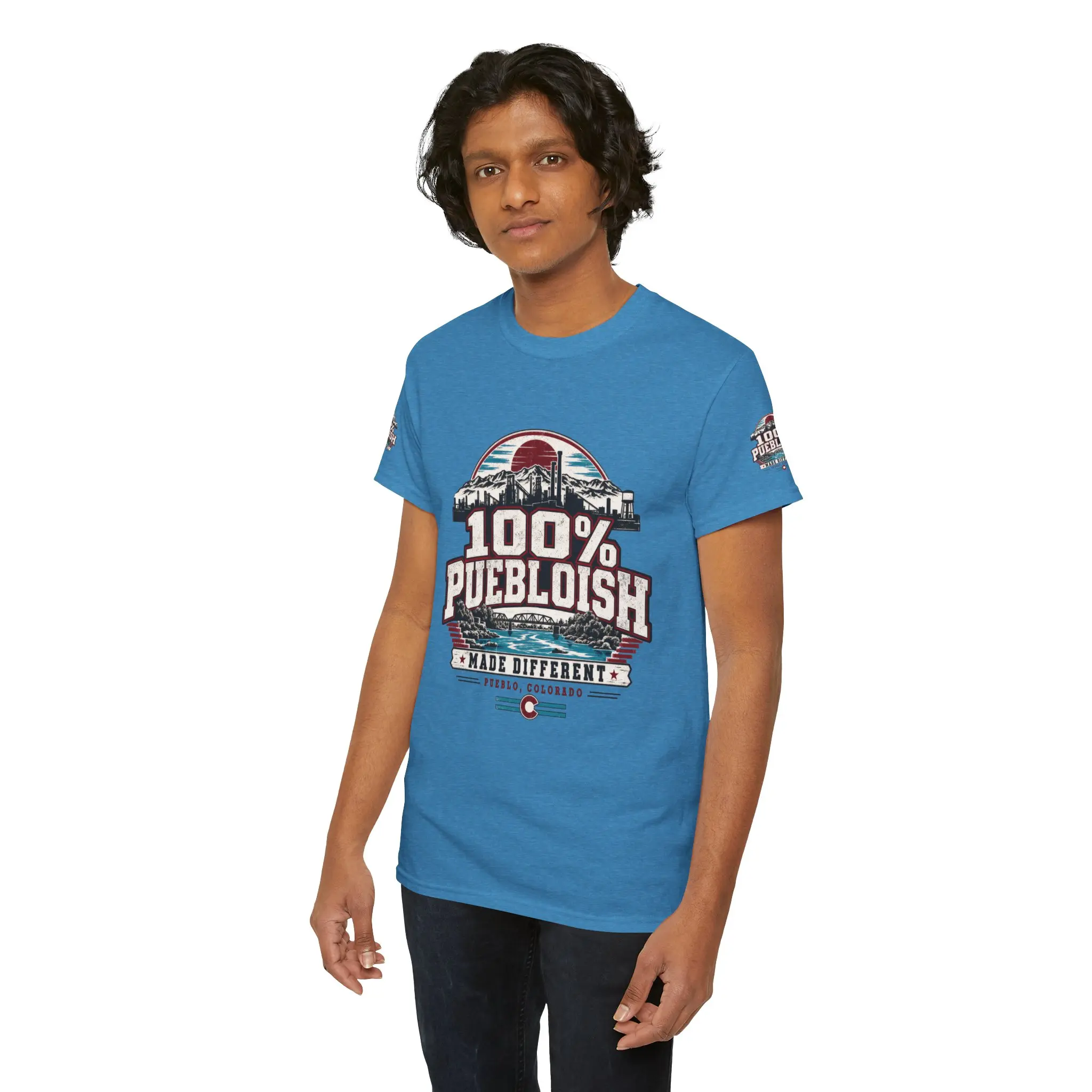 100% Puebloish Made Different Pueblo Colorado Unisex T-Shirt - Image 29