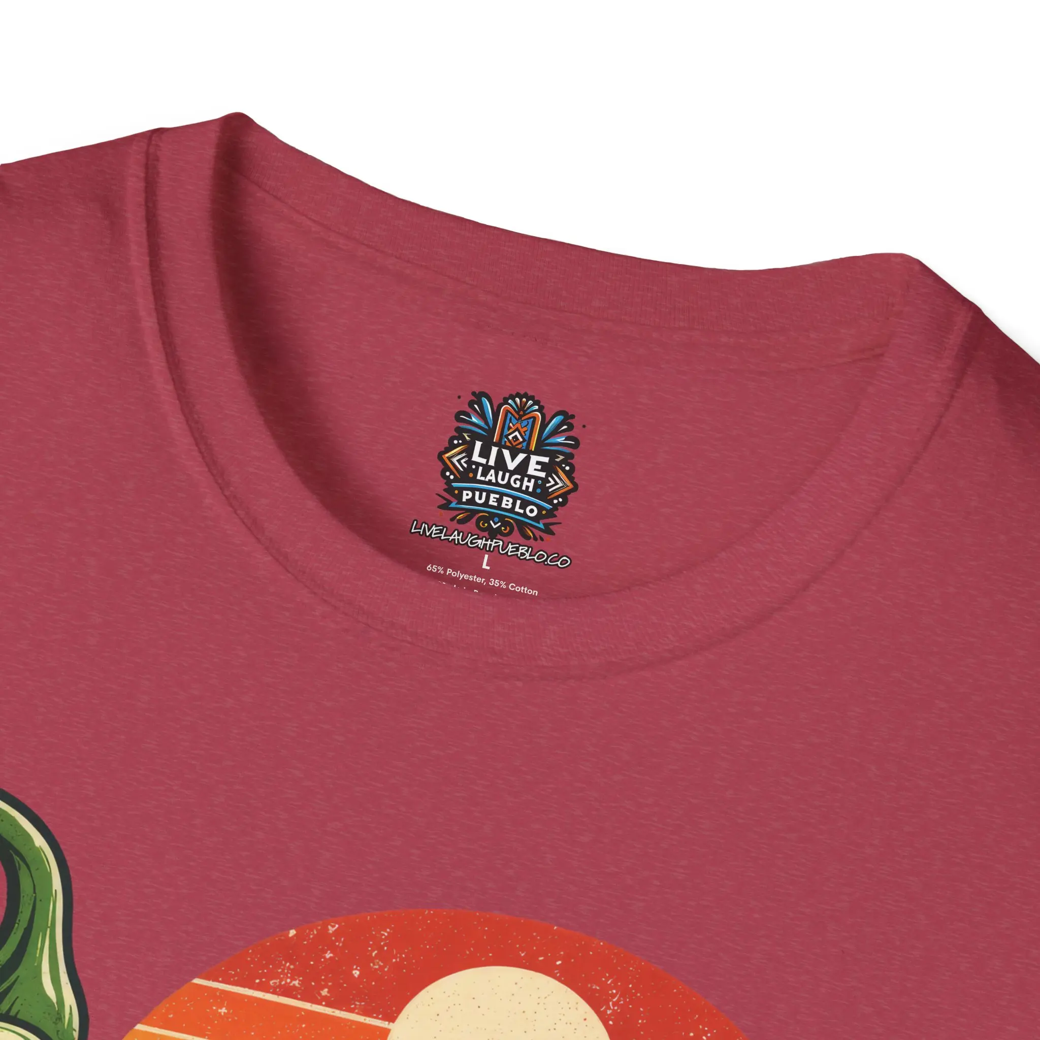 Live Laugh Chile | Pueblo Colorado Retro Unisex Softstyle Tee - Image 47
