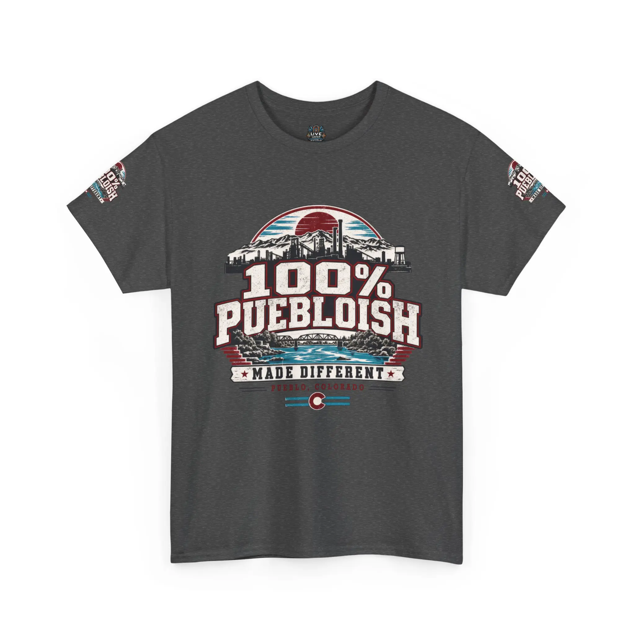 100% Puebloish Made Different Pueblo Colorado Unisex T-Shirt - Image 31