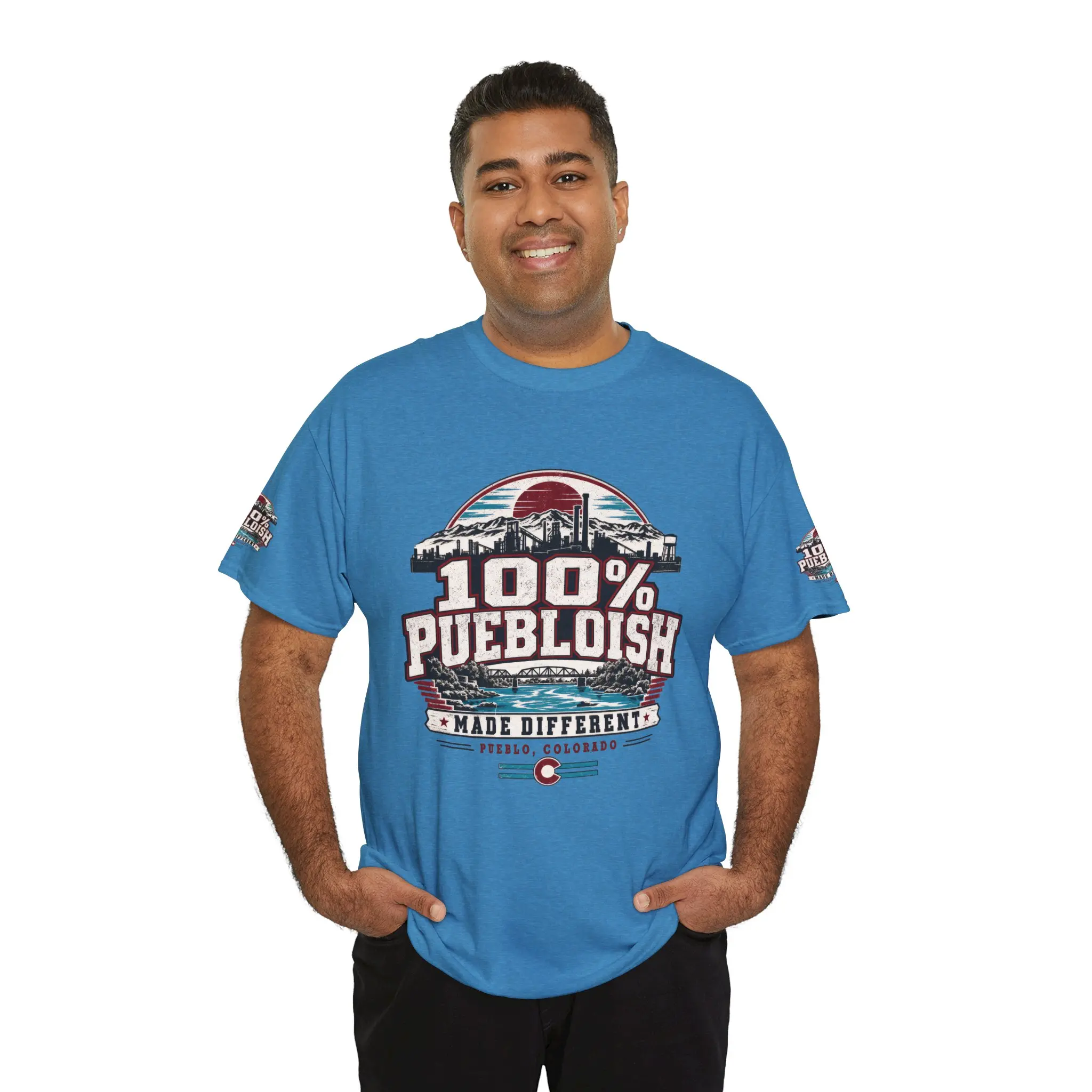 100% Puebloish Made Different Pueblo Colorado Unisex T-Shirt - Image 30
