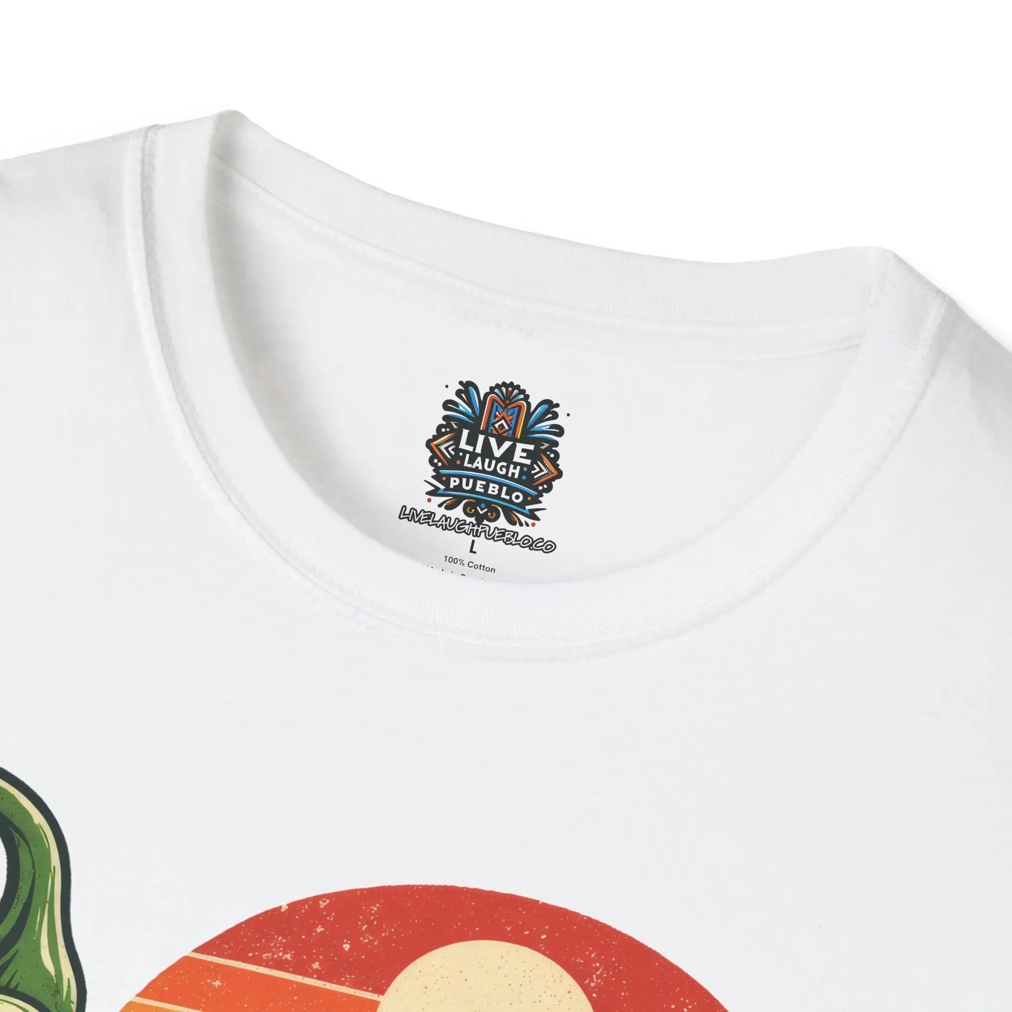 Live Laugh Chile | Pueblo Colorado Retro Unisex Softstyle Tee - Image 7