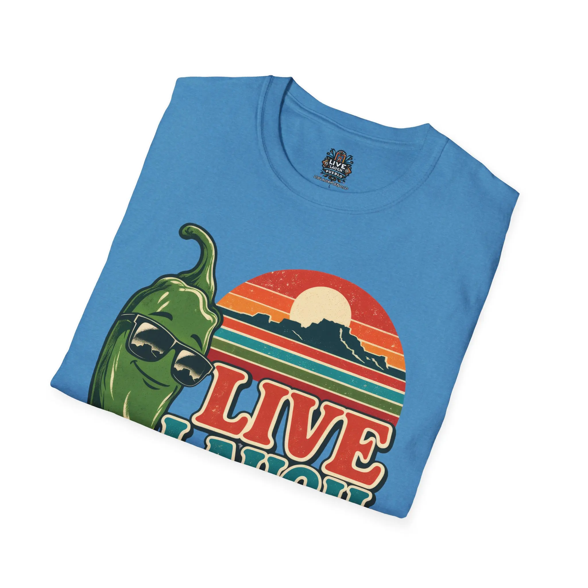 Live Laugh Chile | Pueblo Colorado Retro Unisex Softstyle Tee - Image 28