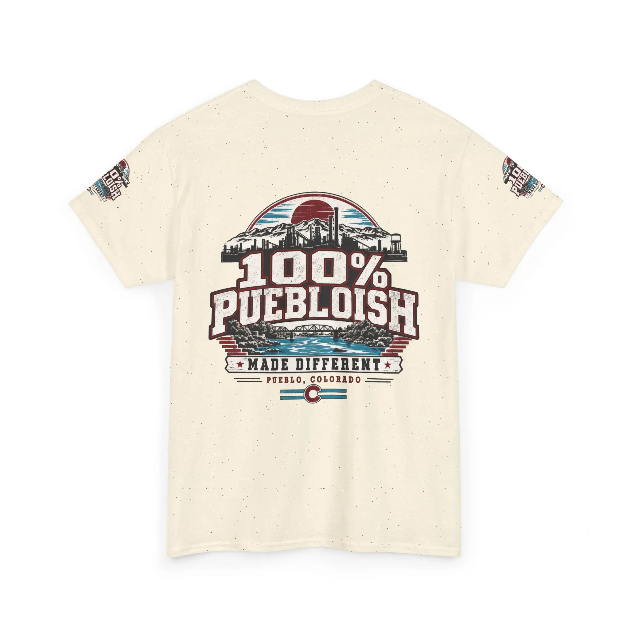 100% Puebloish Made Different Pueblo Colorado Unisex T-Shirt - Image 18