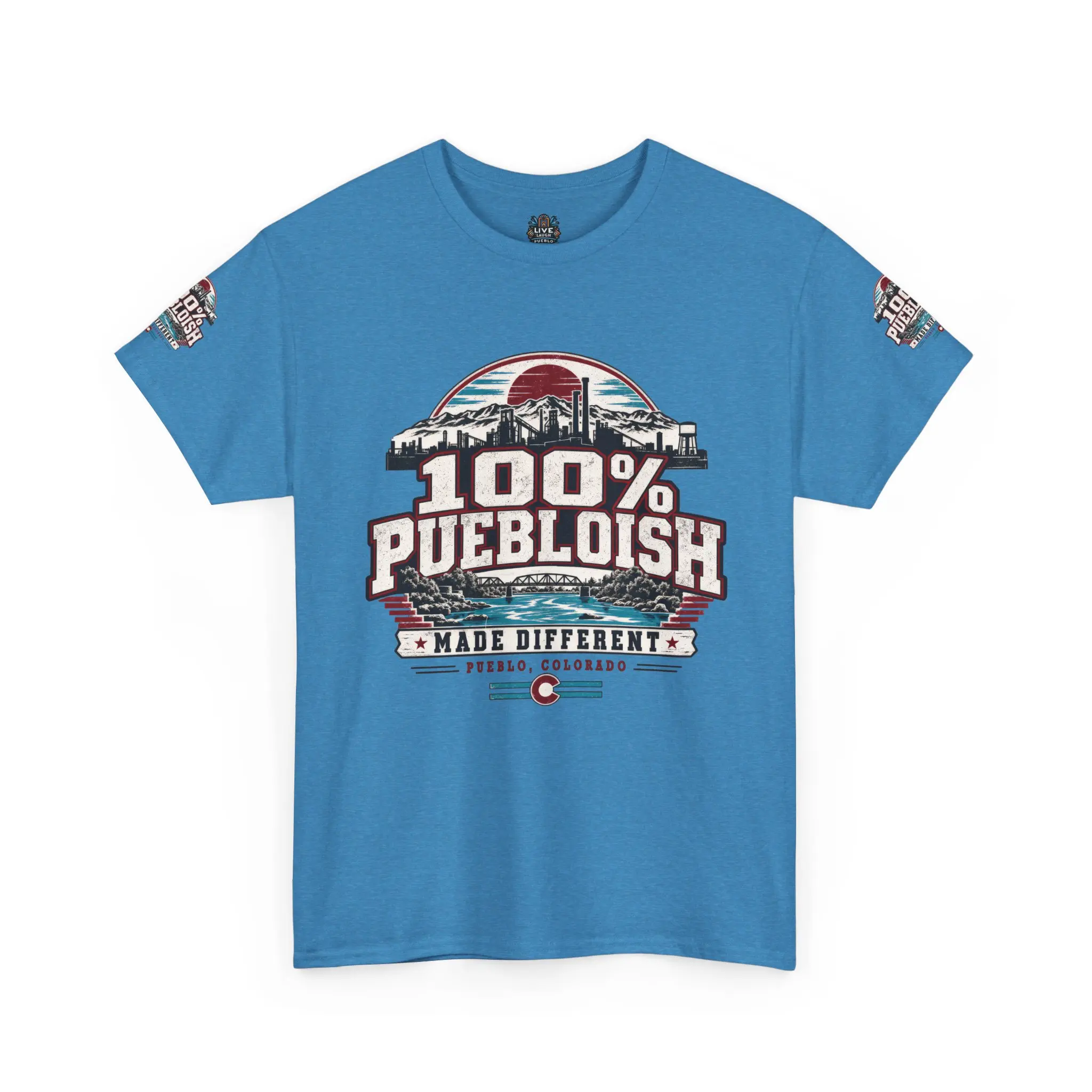 100% Puebloish Made Different Pueblo Colorado Unisex T-Shirt - Image 25