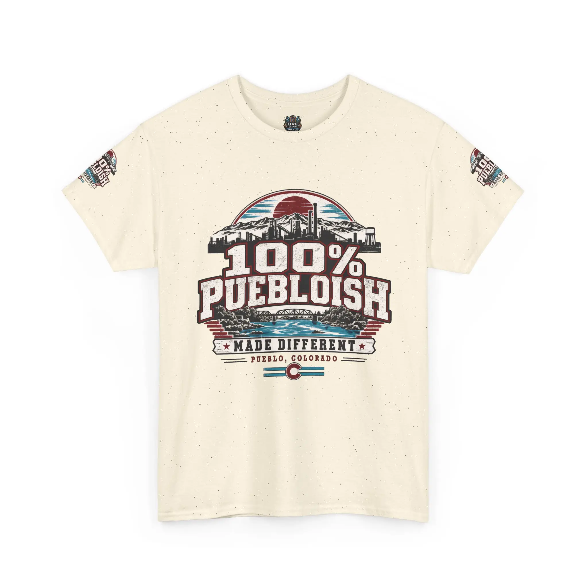 100% Puebloish Made Different Pueblo Colorado Unisex T-Shirt - Image 17