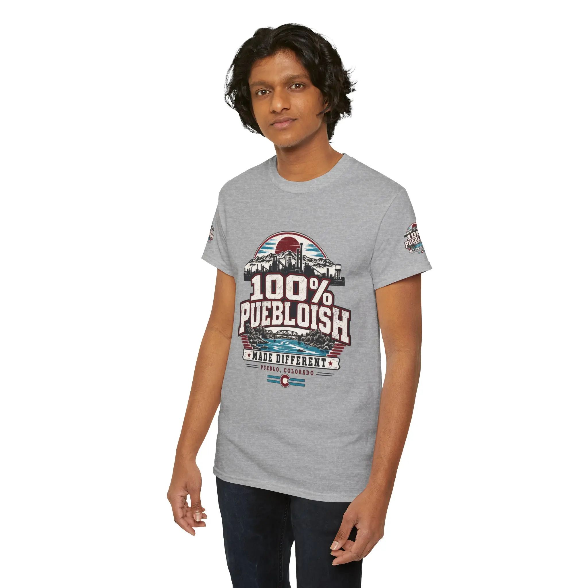 100% Puebloish Made Different Pueblo Colorado Unisex T-Shirt - Image 6