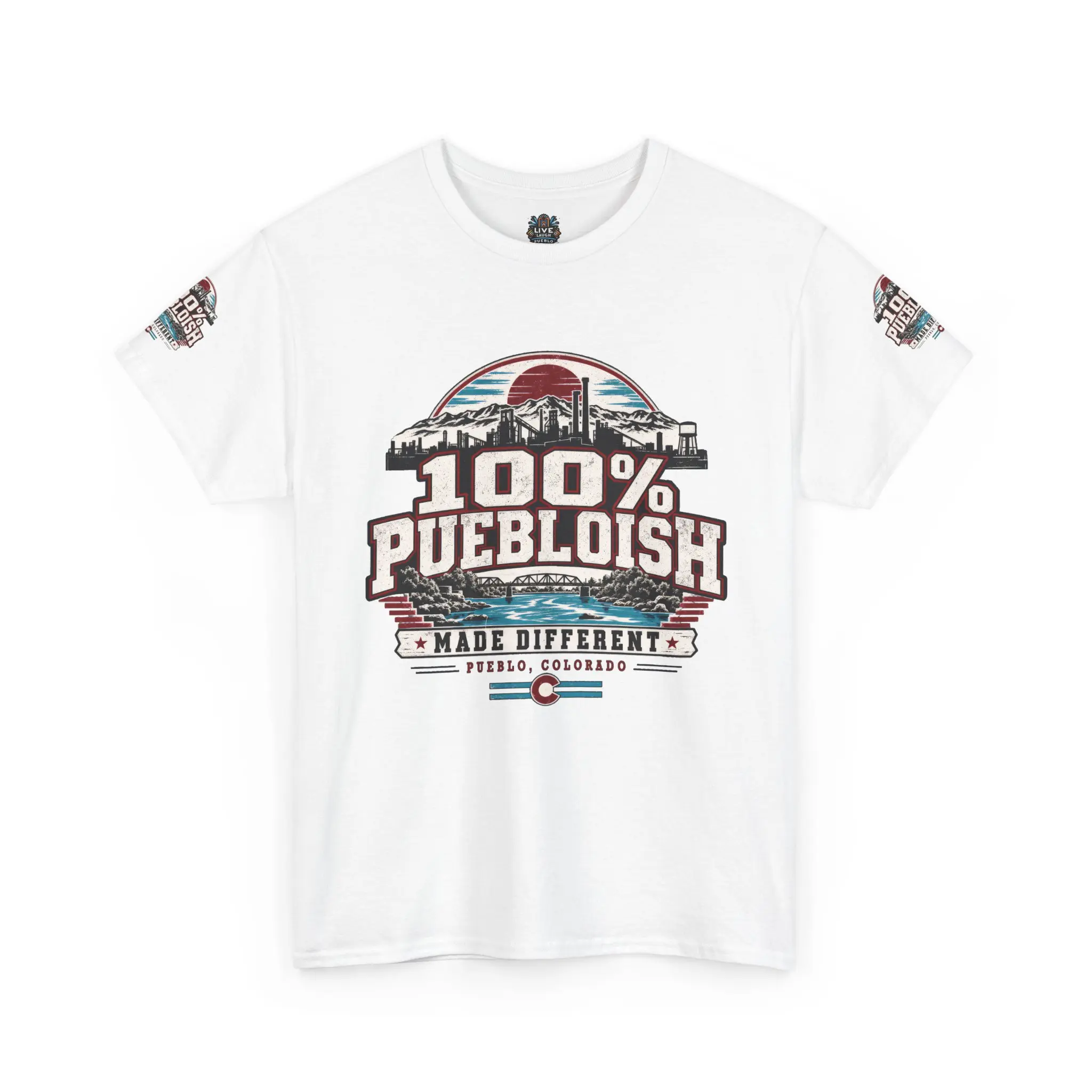 100% Puebloish Made Different Pueblo Colorado Unisex T-Shirt - Image 9
